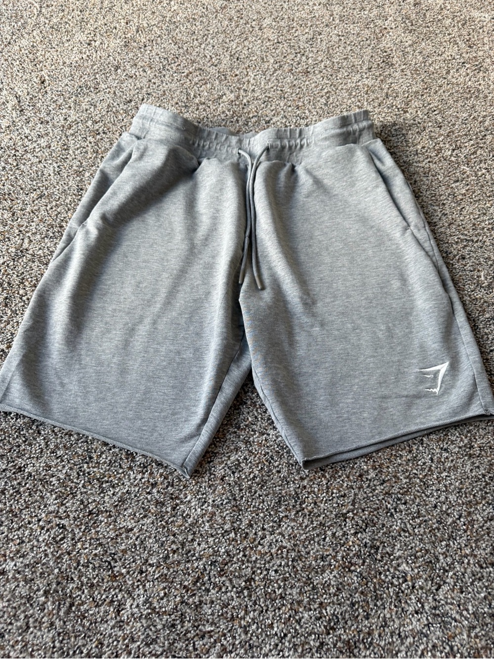 Gymshark Critical Shorts Mens Medium Grey Marl Raw Hem Workout Gym Athletic